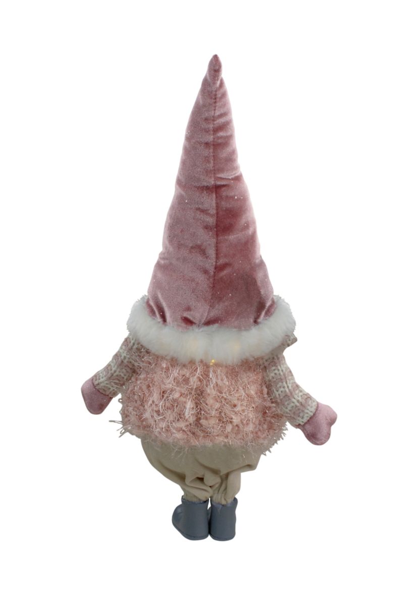 16Inch LED Lighted Mauve Boy Gnome Christmas Figure