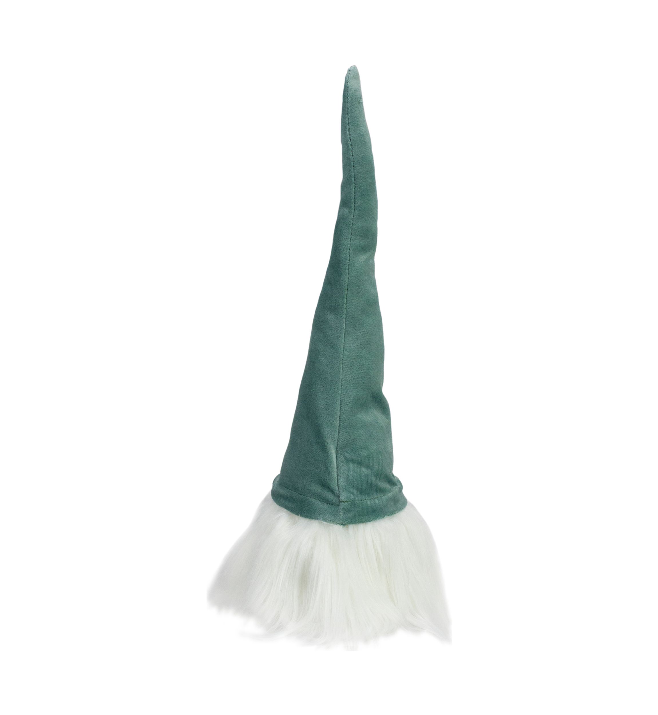 15" Green and White Gnome Head Christmas Tabletop Décor
