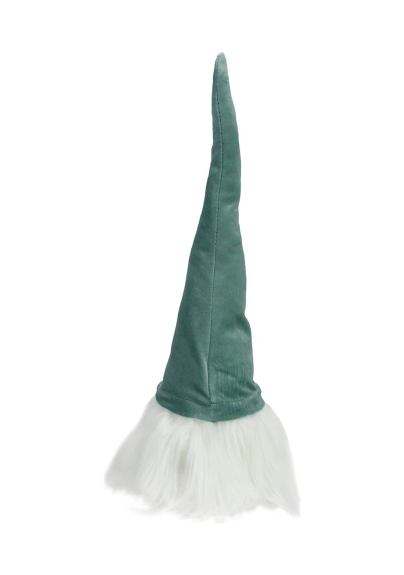 15" Green and White Gnome Head Christmas Tabletop Décor