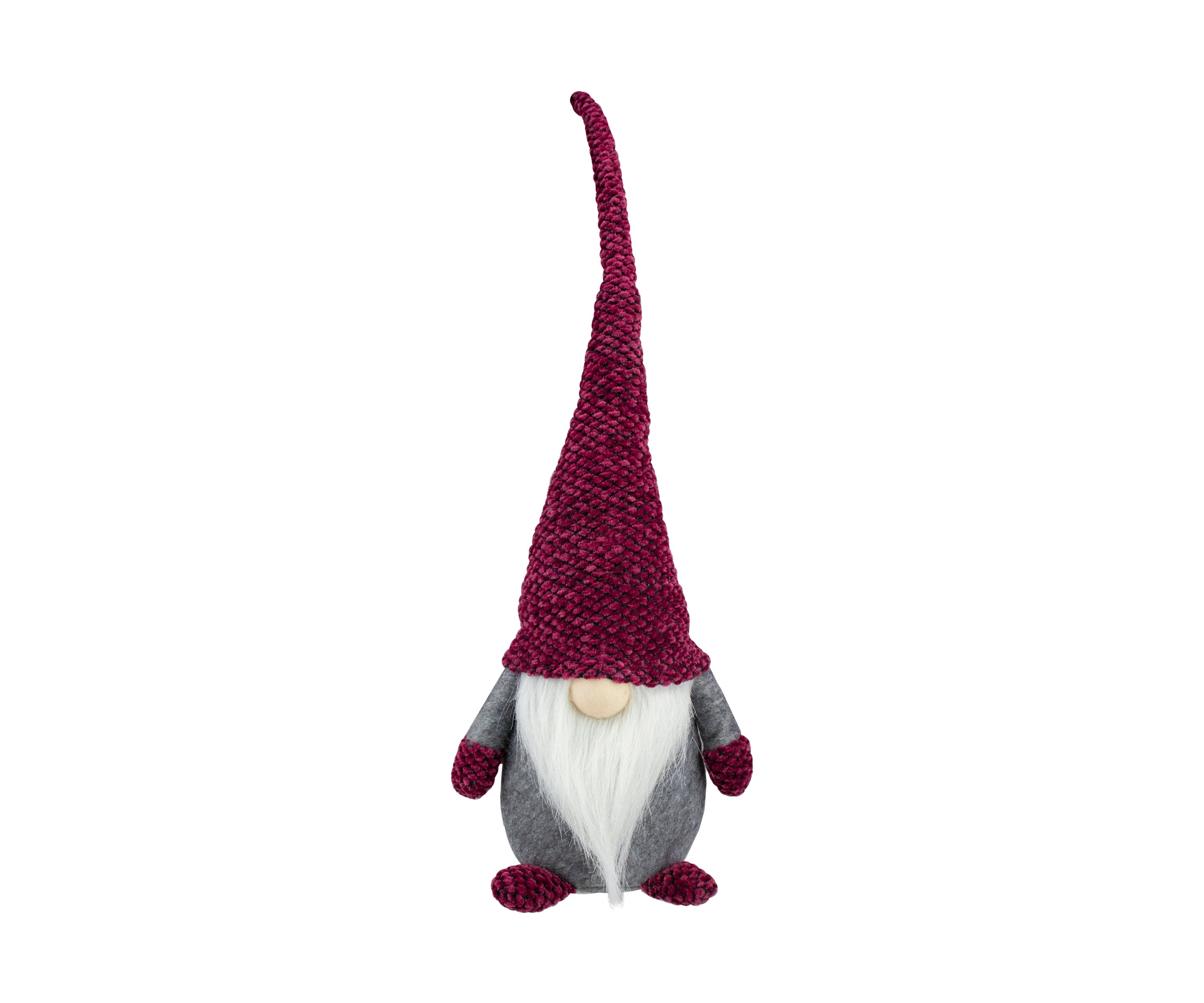 20.5Inch Red and Gray Sitting Gnome Christmas Tabletop Decor