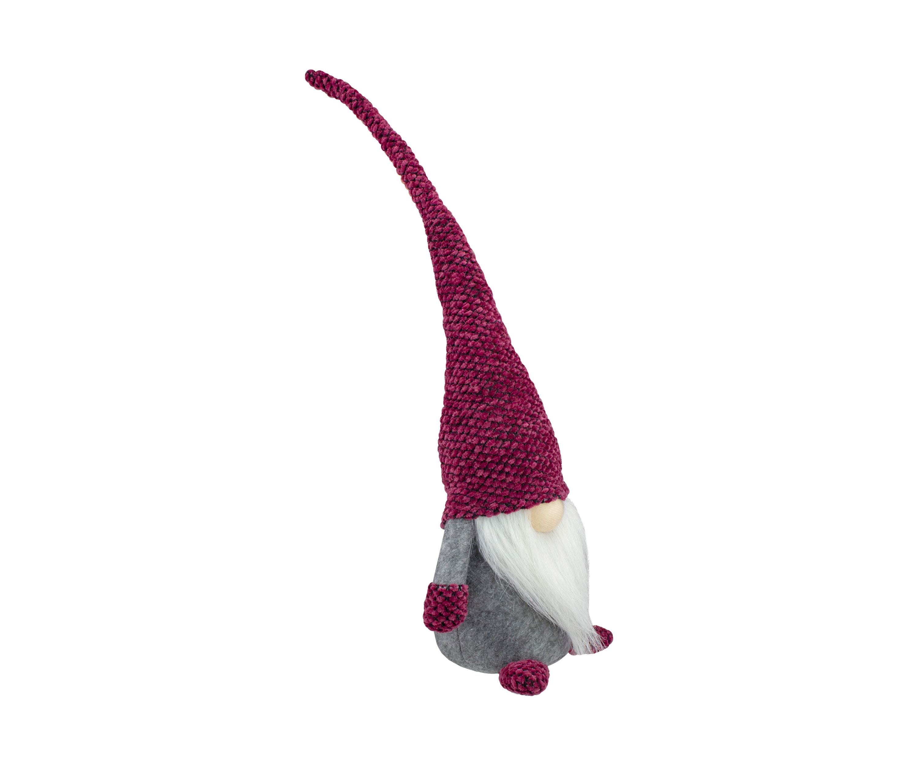 20.5Inch Red and Gray Sitting Gnome Christmas Tabletop Decor
