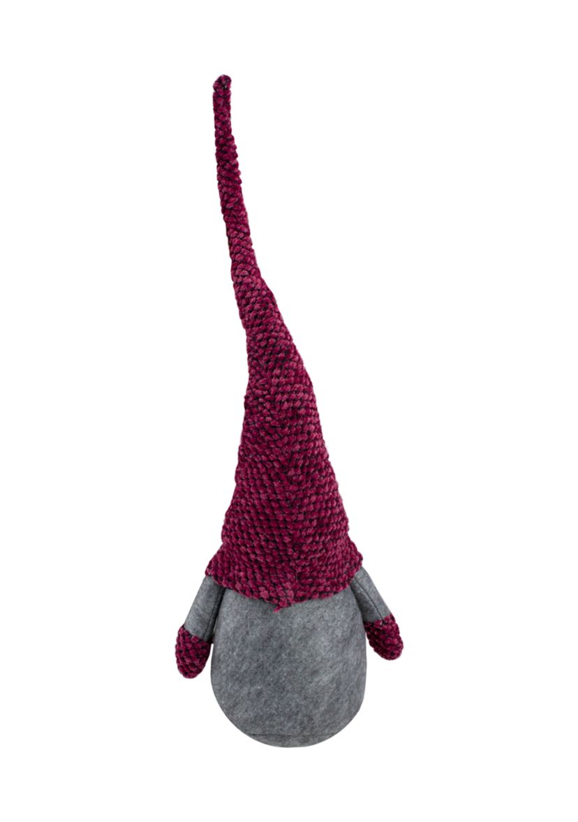 20.5Inch Red and Gray Sitting Gnome Christmas Tabletop Decor