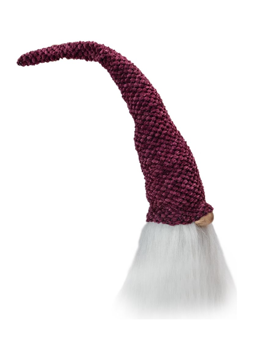 15Inch Purple Plum and White Gnome Head Christmas Tabletop Decor