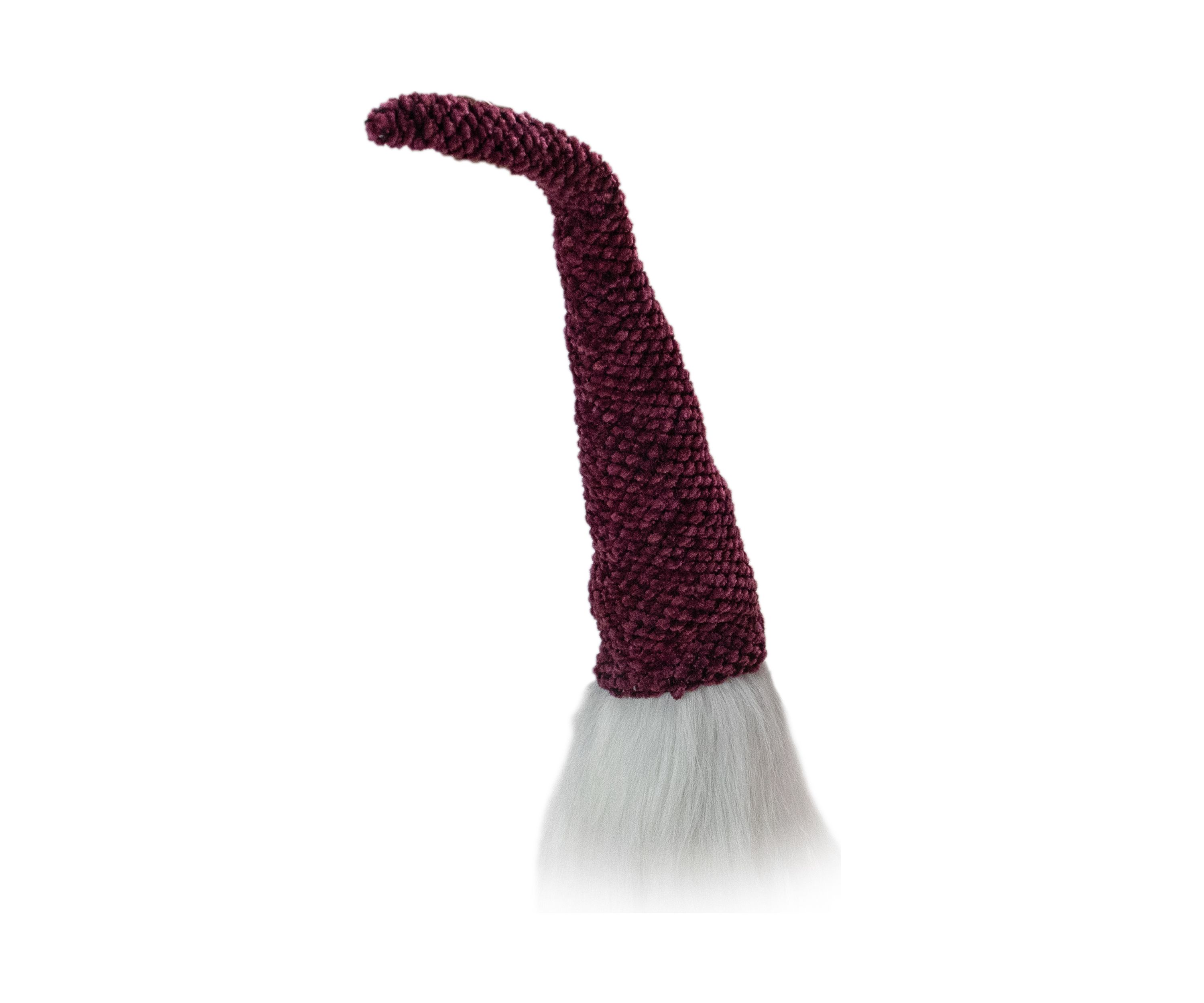 15Inch Purple Plum and White Gnome Head Christmas Tabletop Decor
