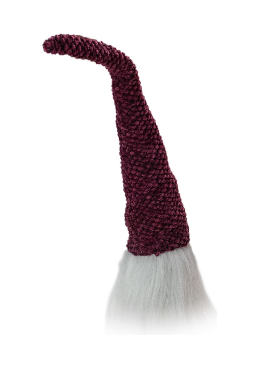 15Inch Purple Plum and White Gnome Head Christmas Tabletop Decor