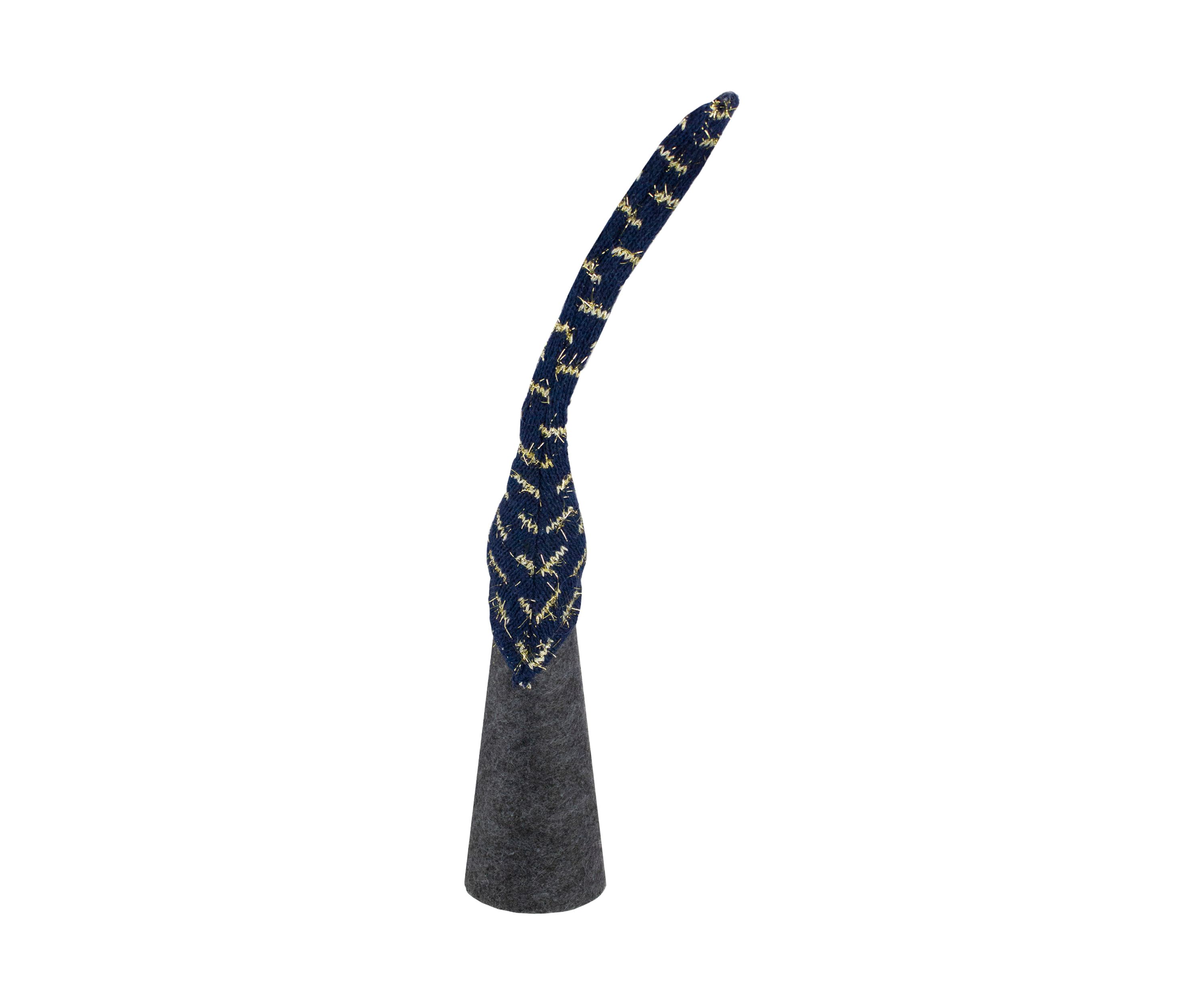 15.5Inch Gray and Blue Cone Gnome Christmas Tabletop Decor