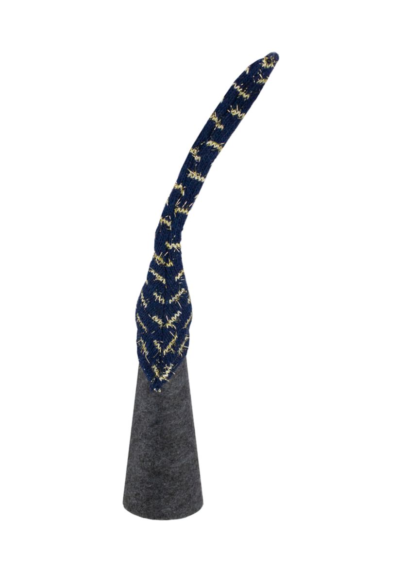 15.5Inch Gray and Blue Cone Gnome Christmas Tabletop Decor