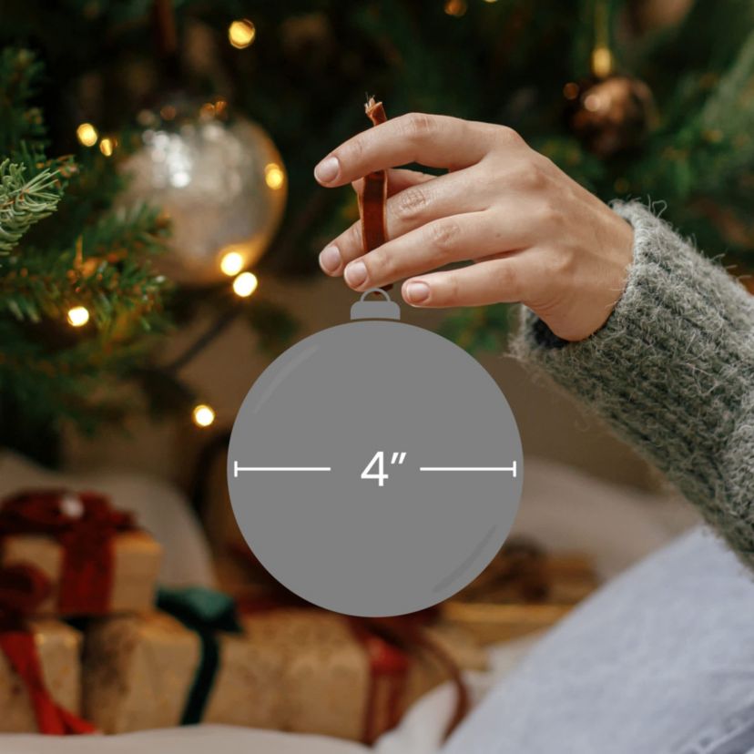 Shiny Glass Christmas Ball Ornament - 4" - Midnight Blue