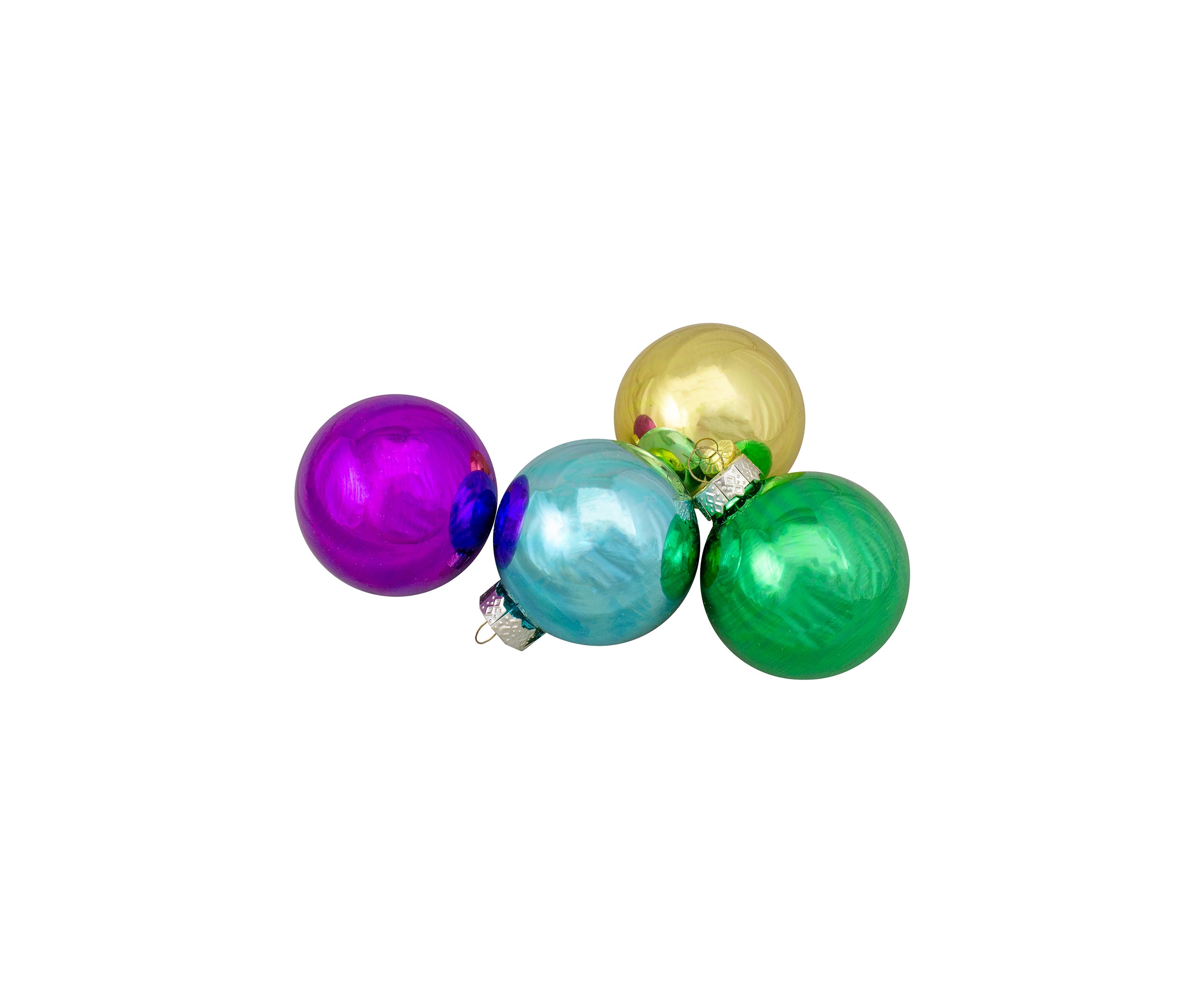 Set of 9 Assorted Glass Ball Hanging Christmas Ball Ornaments 2.25-Inch (57mm)