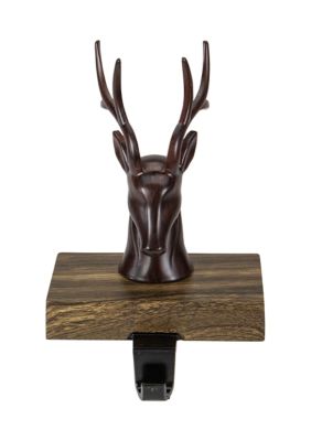 Northlight 7.5Inch Brown Marbled Buck Deer Head Christmas Stocking Holder