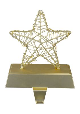 Northlight 7Inch Led Lighted Gold Wired Star Christmas Stocking Holder