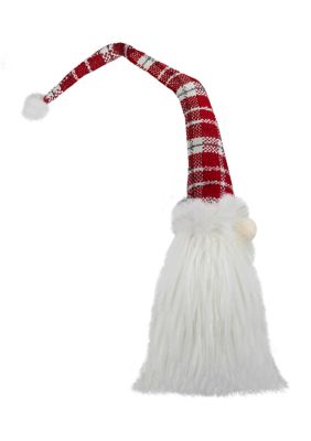 29.5-Inch Red and White Tabletop Santa Claus Sitting Christmas Gnome Decoration