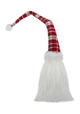 29.5-Inch Red and White Tabletop Santa Claus Sitting Christmas Gnome Decoration