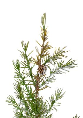 28Inch Potted Frosted Pine Artificial Christmas Tree - Unlit