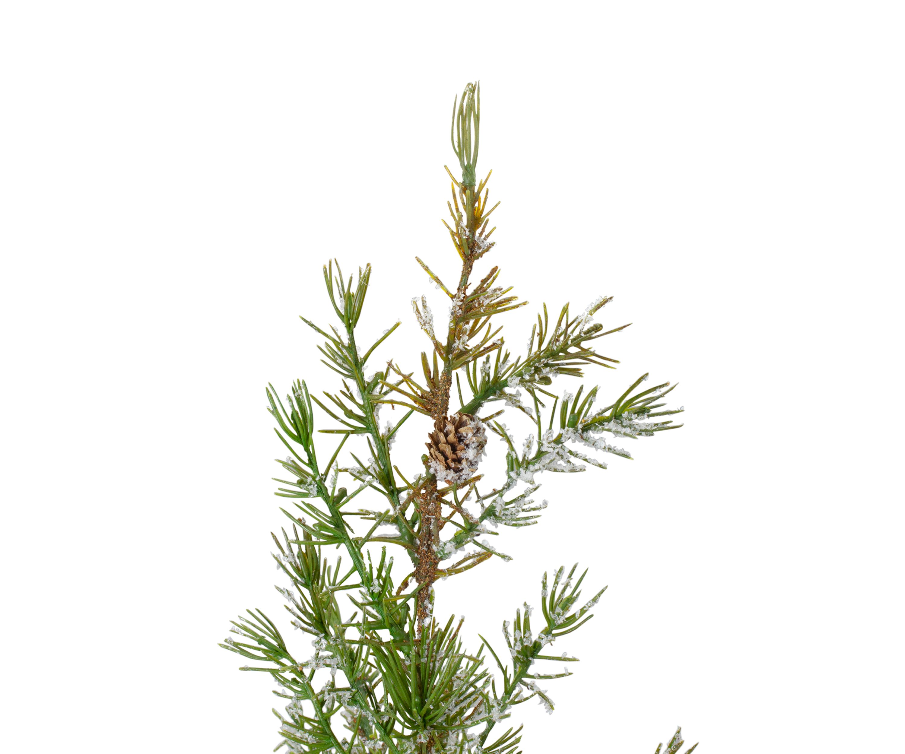 28Inch Potted Frosted Pine Artificial Christmas Tree - Unlit