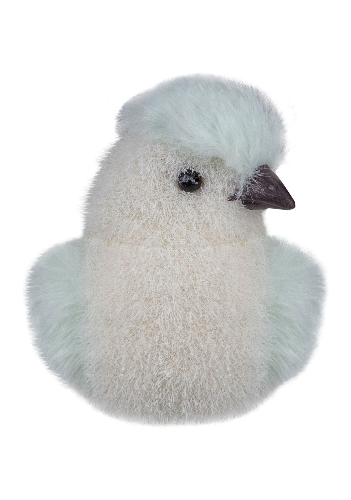 3.5Inch Light Green Table Top Christmas Bird with Sequins