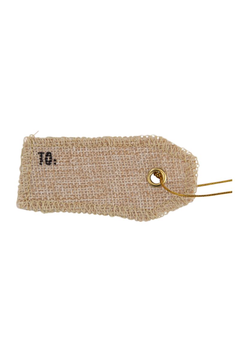 19Inch Beige and Red InchChristmas DeliveryInch Stocking With Hanging Tag