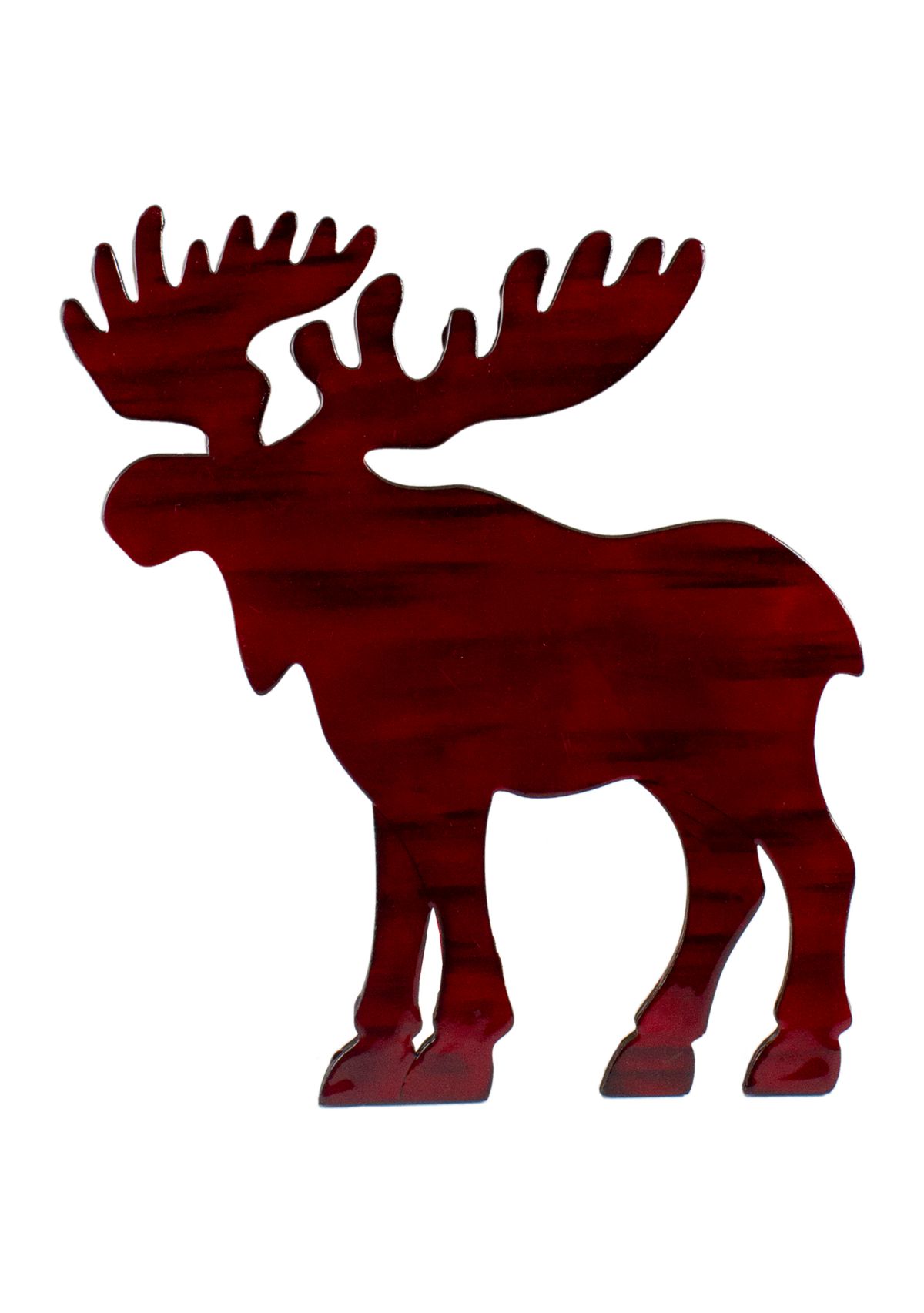 Northlight 10.5Inch Red Stained Standing Moose Christmas Tabletop Decor ...