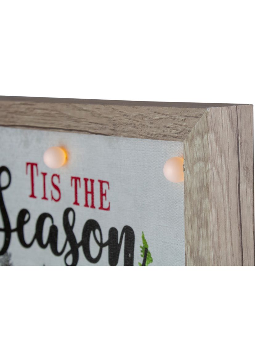 12Inch Lighted Tis The Season Christmas Wall Decor