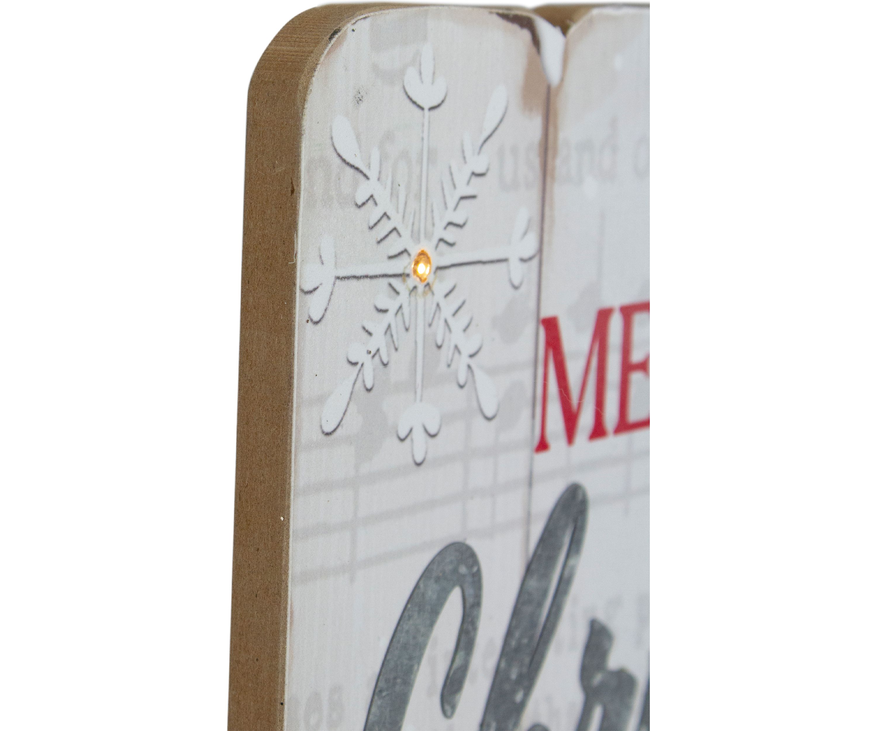 19Inch Lighted Snowmen Merry Christmas Wall Decor
