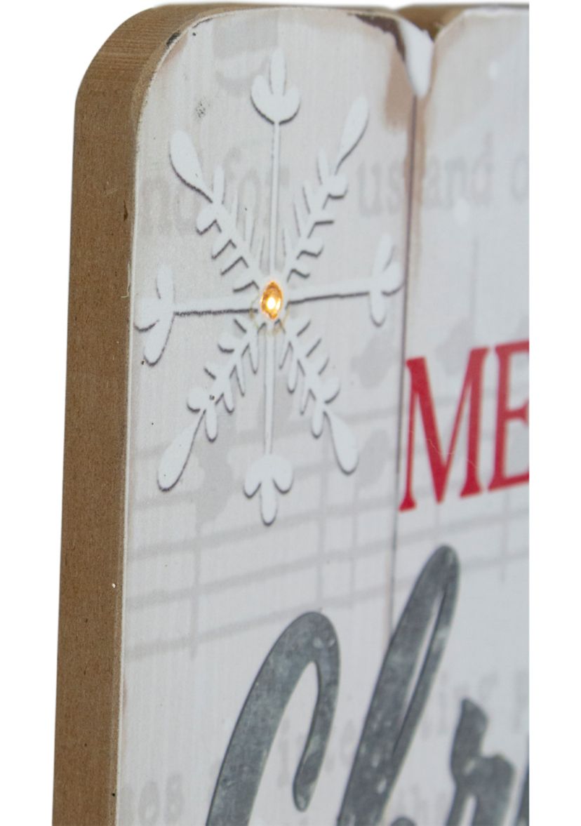 19Inch Lighted Snowmen Merry Christmas Wall Decor