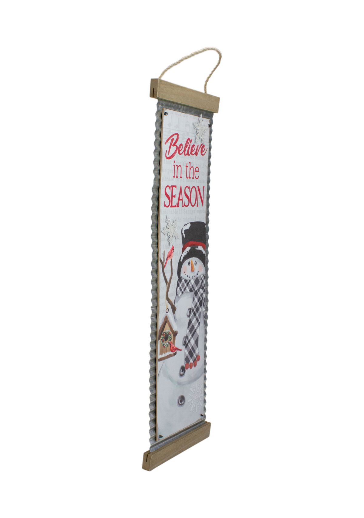 26Inch Believe in the Season Galvanized Christmas Wall Decor