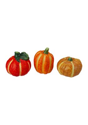 6pc Fall Harvest Ceramic Pumpkins Decoration Set