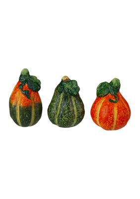 6pc Fall Harvest Ceramic Pumpkins Decoration Set