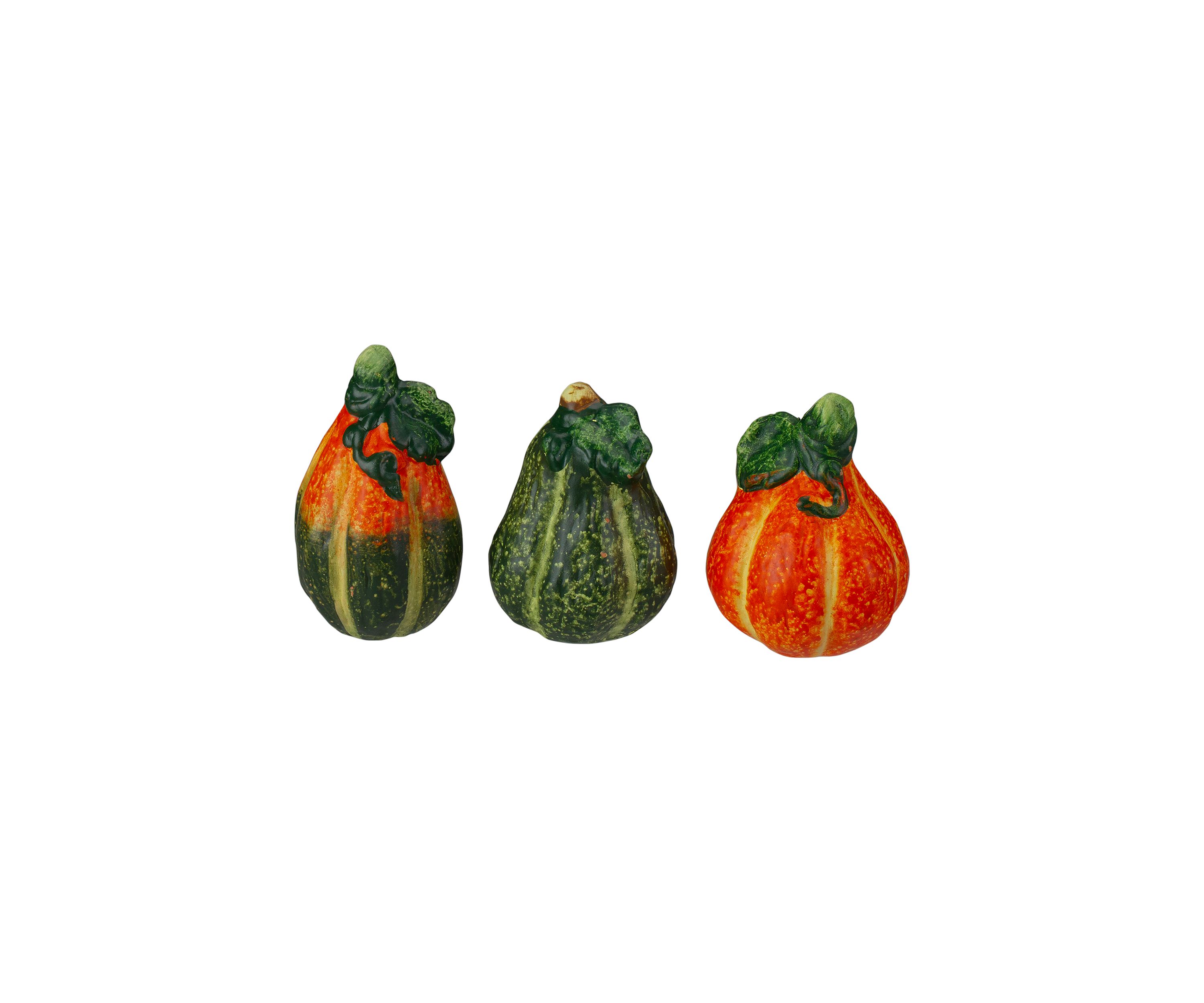 6pc Fall Harvest Ceramic Pumpkins Decoration Set