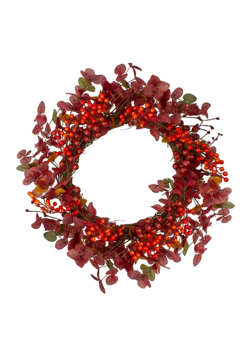 Red Berries Artificial Christmas Wreath - 24-Inch  Unlit