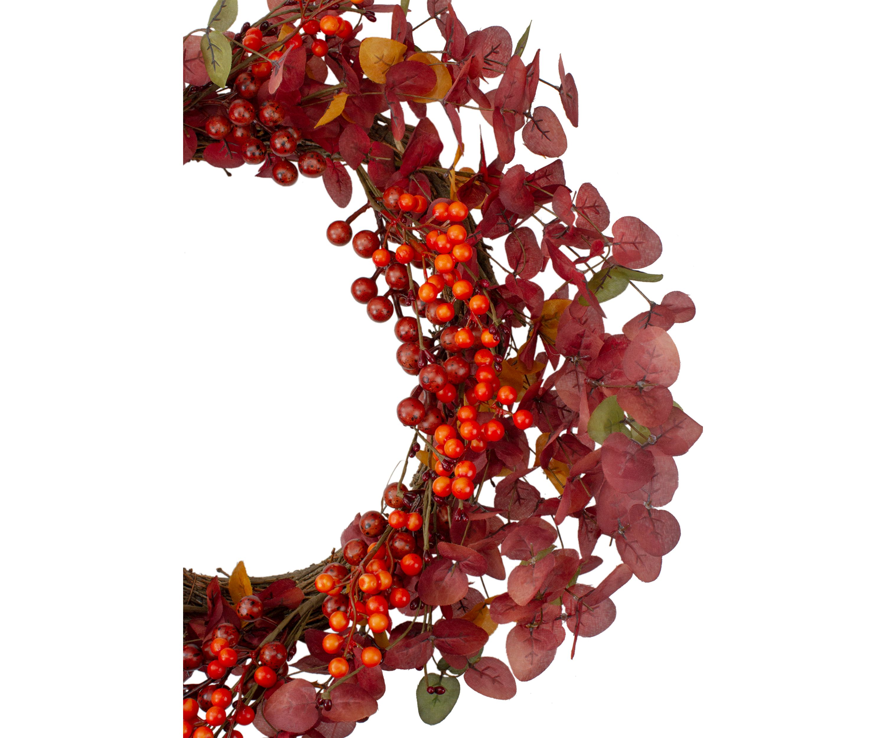 Red Berries Artificial Christmas Wreath - 24-Inch  Unlit
