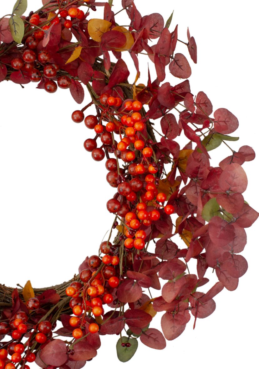 Red Berries Artificial Christmas Wreath - 24-Inch  Unlit