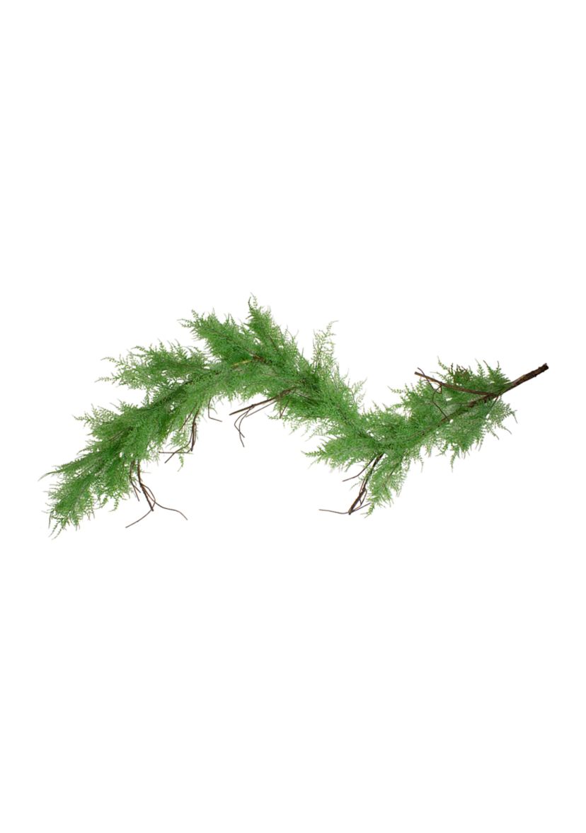 5 x 8Inch Green and Brown Cedar Artificial Christmas Garland - Unlit