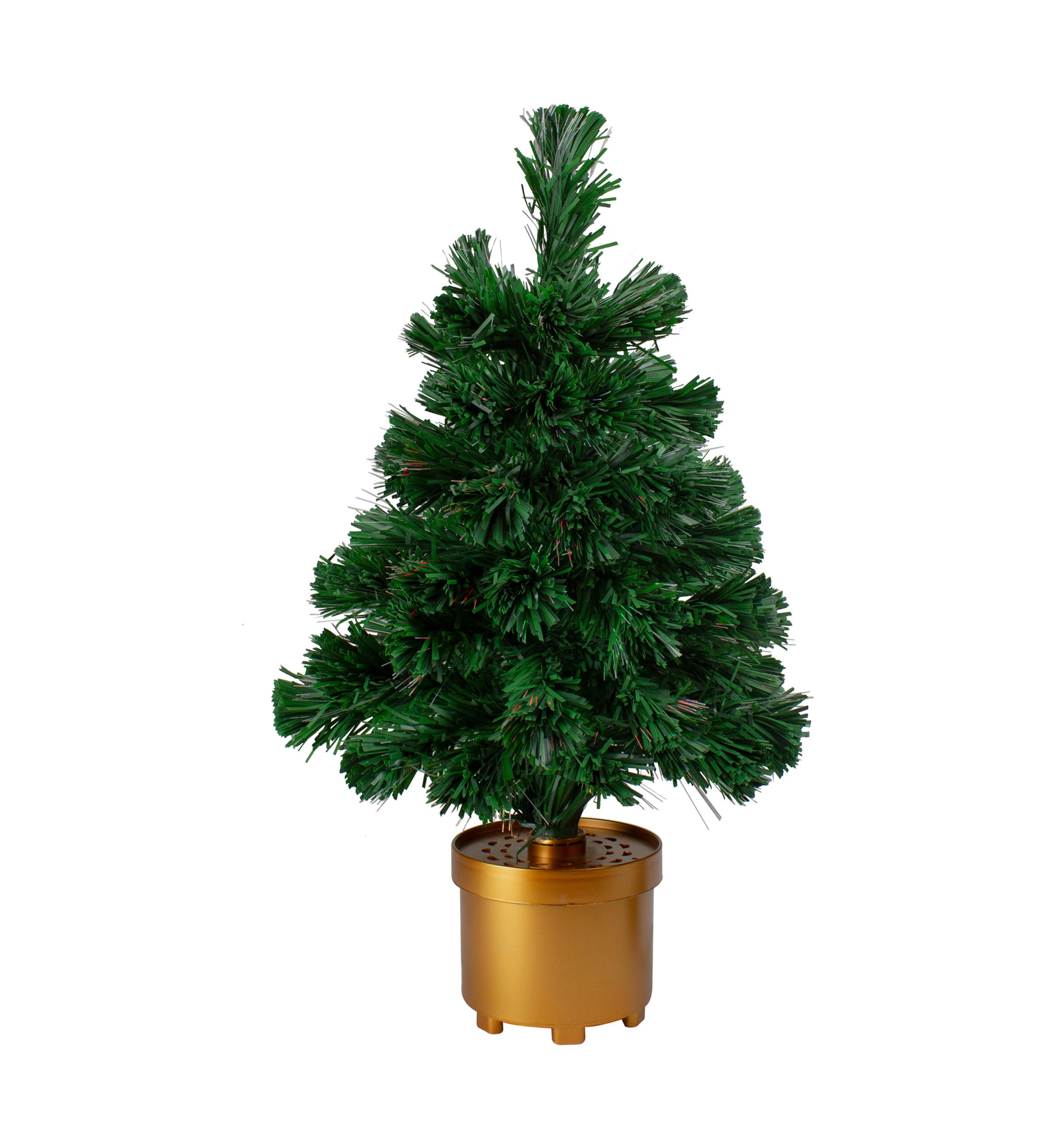 2 Pre-Lit Medium Color Changing Fiber Optic Artificial Christmas Tree