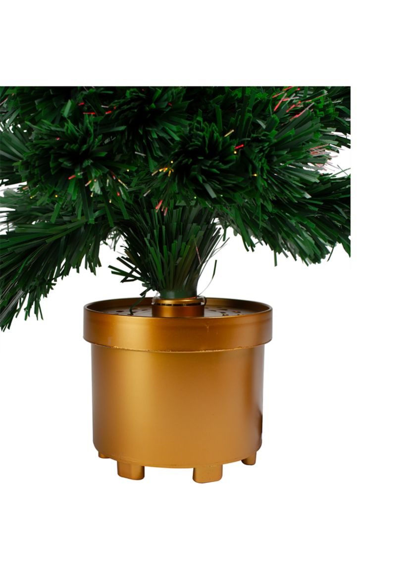 2 Pre-Lit Medium Color Changing Fiber Optic Artificial Christmas Tree