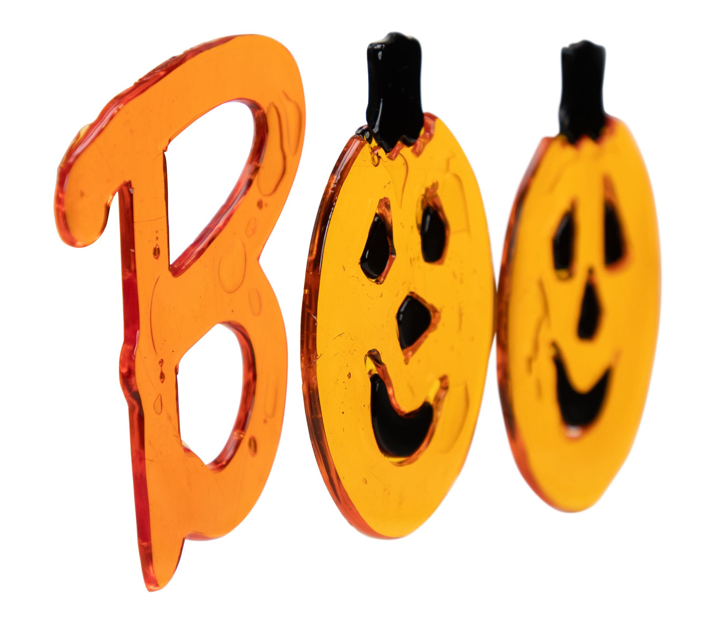 Jack O Lantern and Ghost "Boo" Halloween Gel Window Clings - 9pc