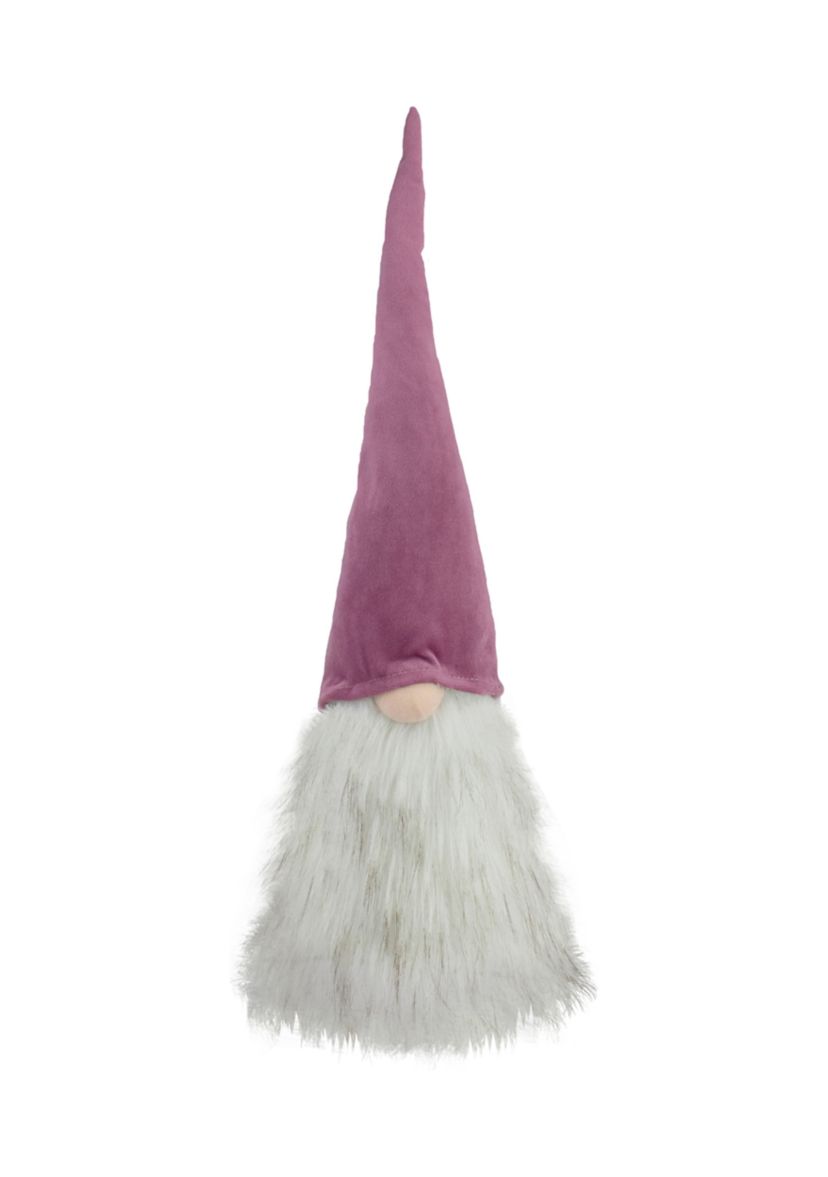 17Inch Mauve Battery Operated Lighted Gnome Christmas Decoration