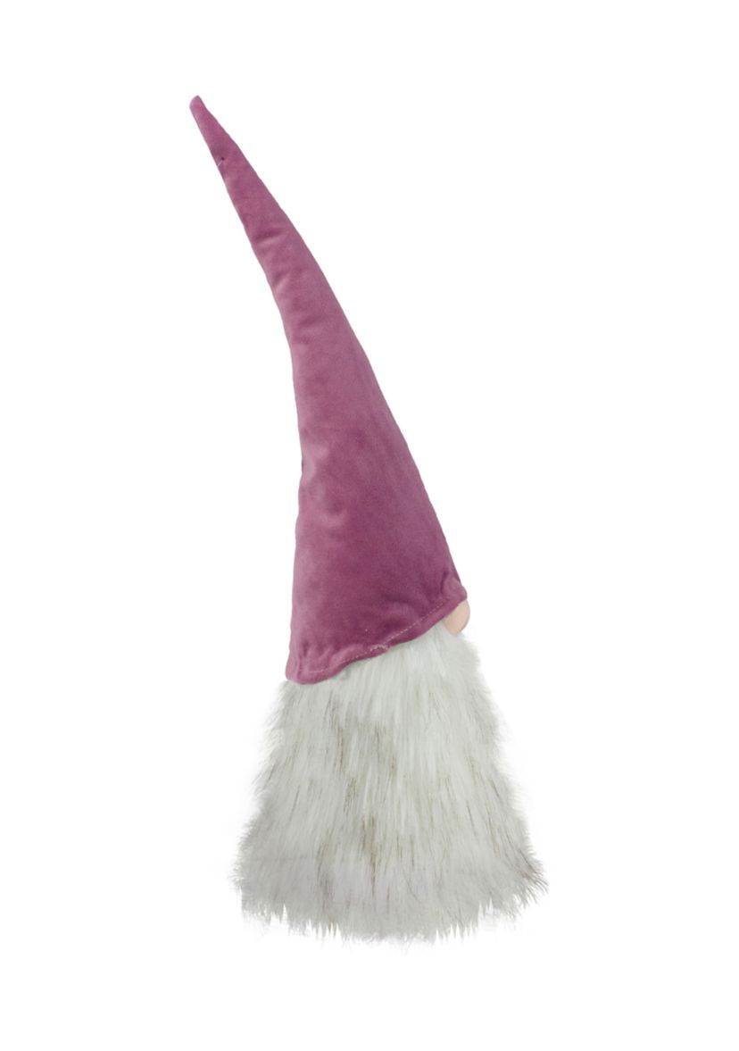 17Inch Mauve Battery Operated Lighted Gnome Christmas Decoration