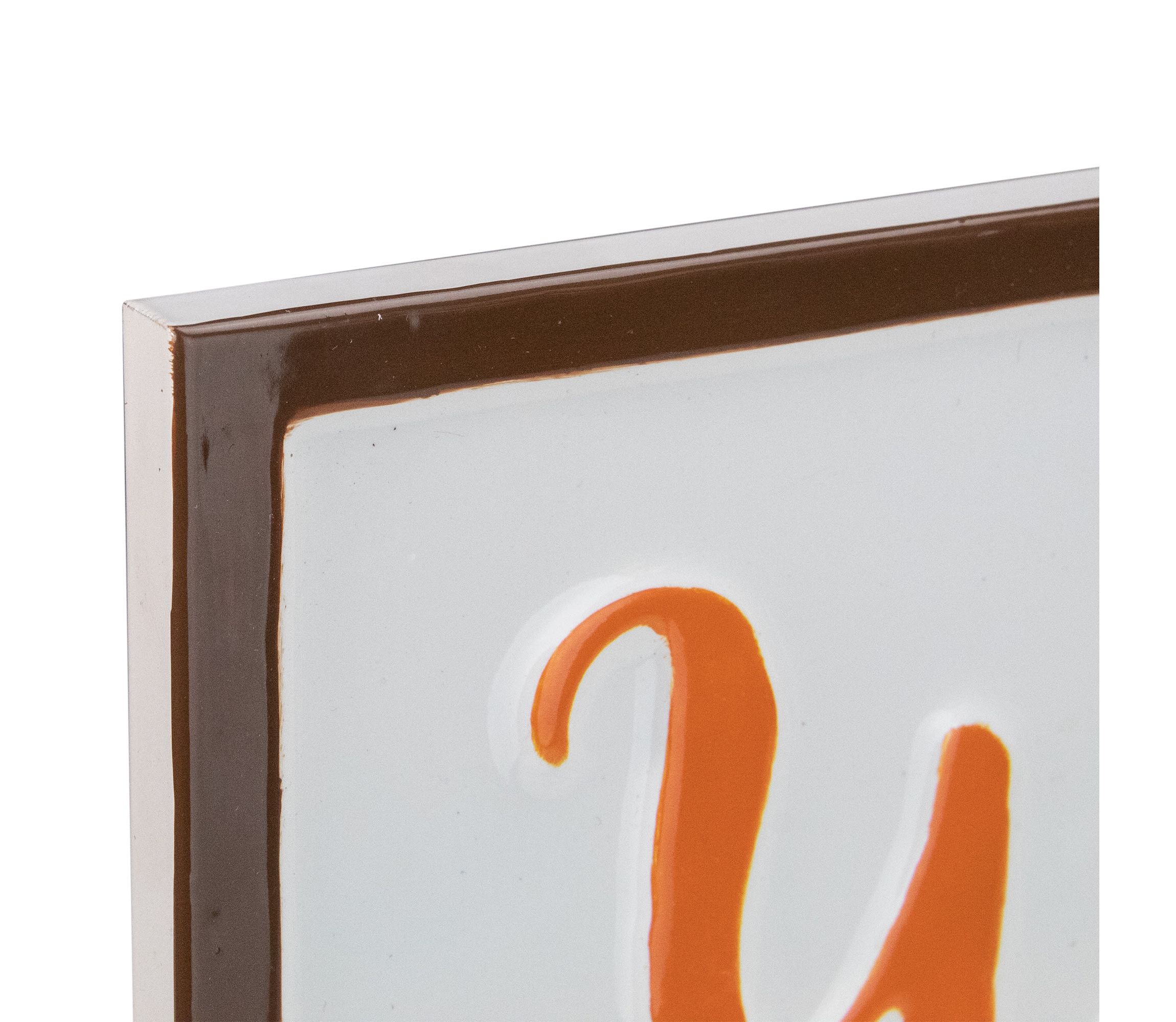 20.25" Orange and White "Welcome To Our Pumpkin Patch!" Autumn Metal Wall Decor