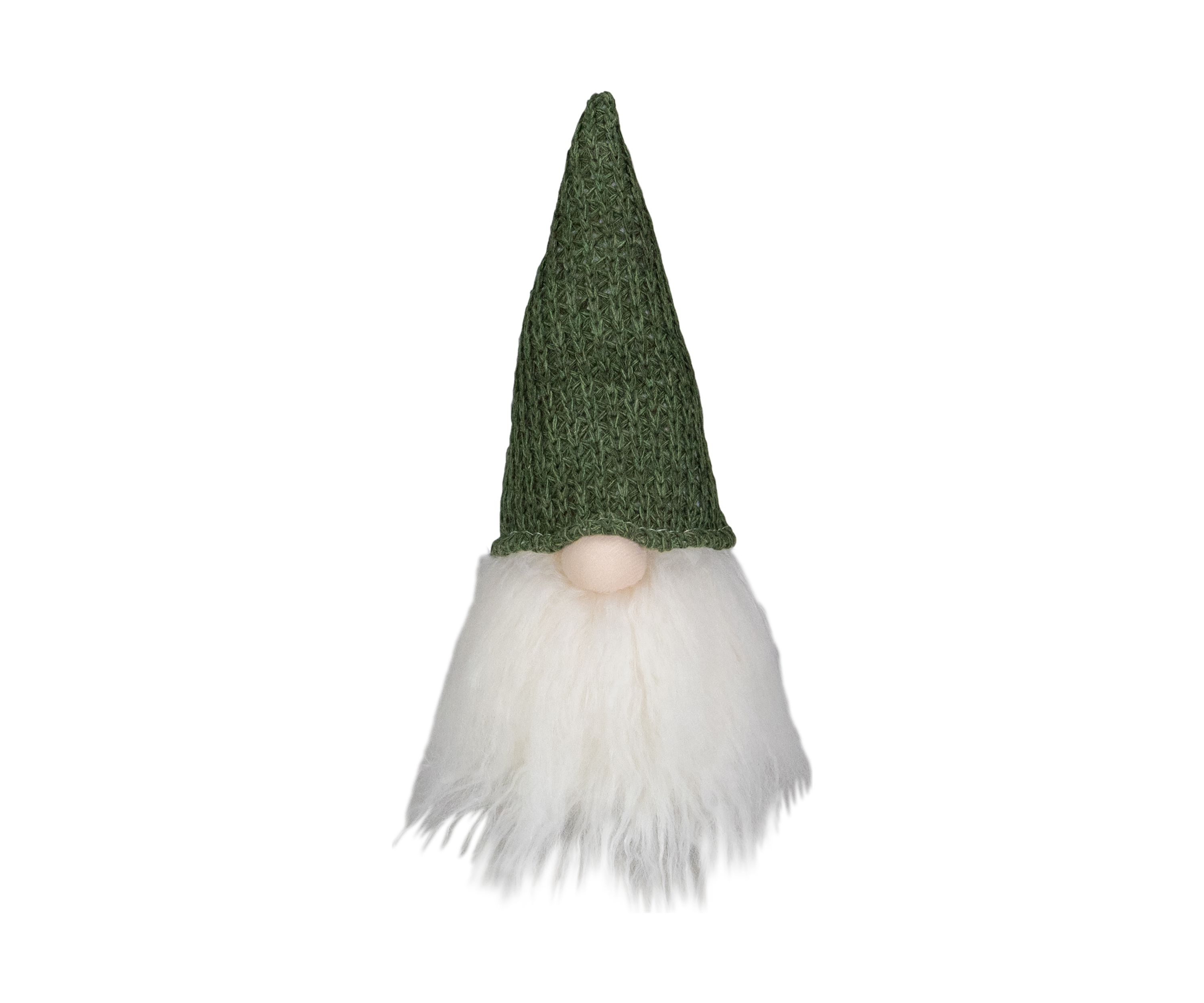 11Inch LED Lighted Plush Green Knit Gnome Christmas Figure