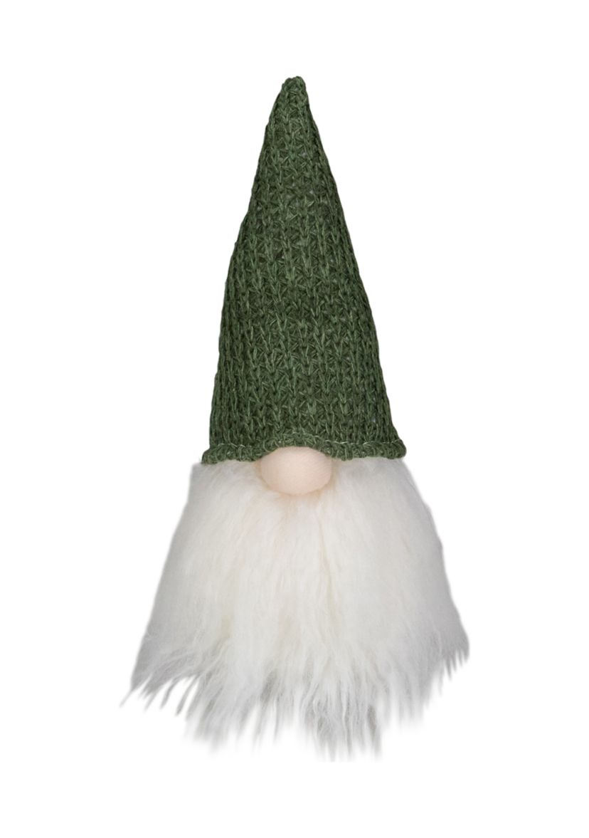 11Inch LED Lighted Plush Green Knit Gnome Christmas Figure