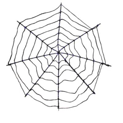 Northlight Lighted Spider Web Halloween Decoration - 31.5" - Black - Purple LED Lights