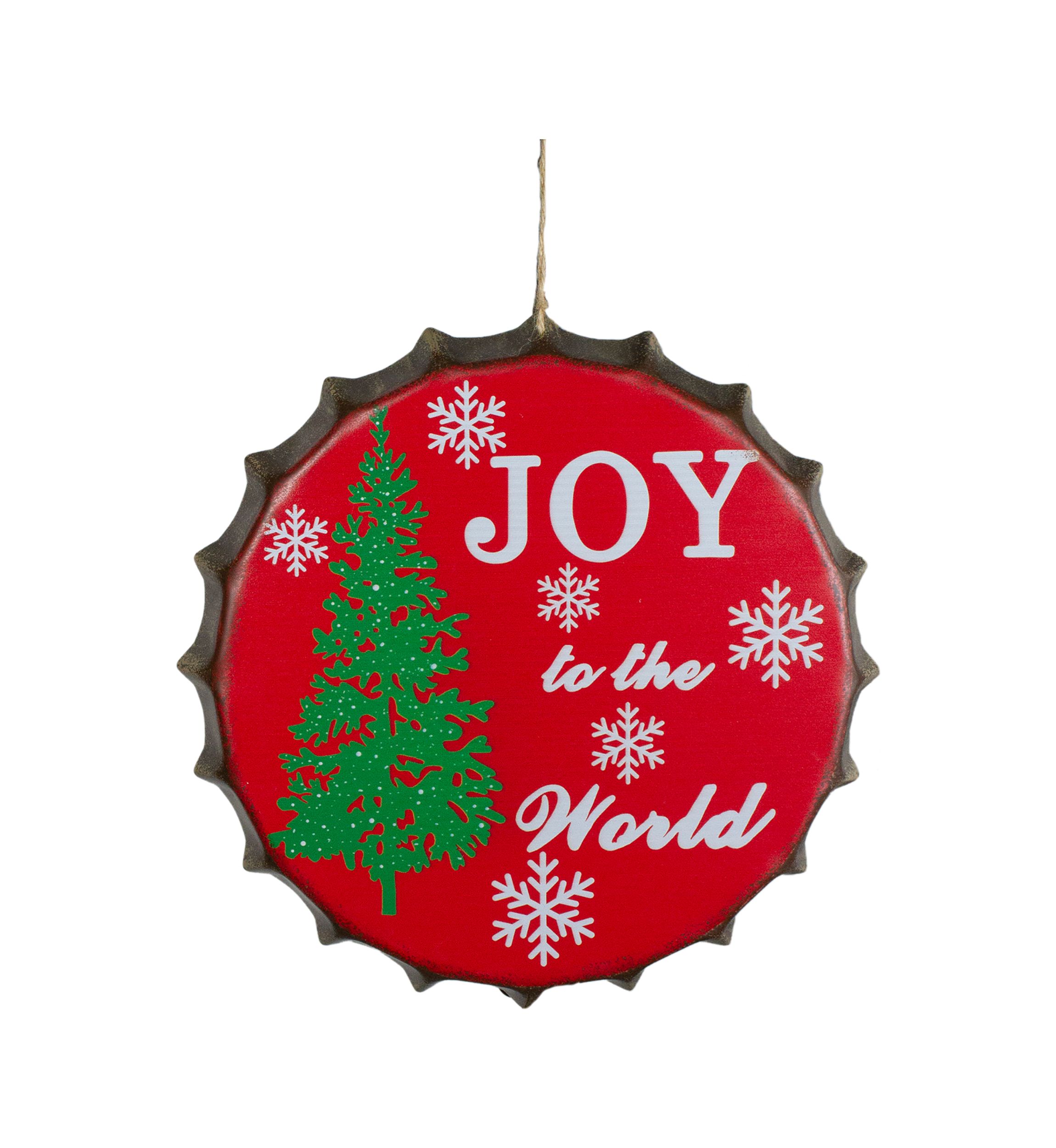 12Inch Red and Green Joy to the World Christmas Wall Decor