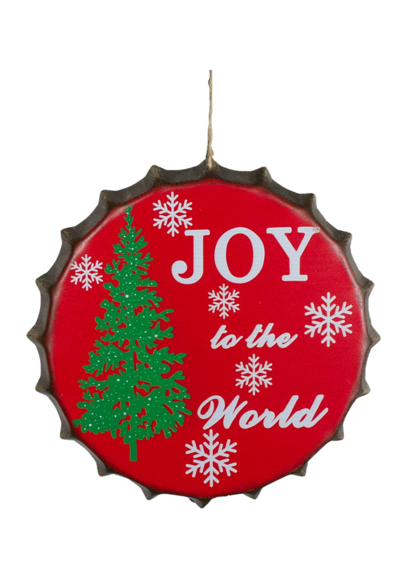 12Inch Red and Green Joy to the World Christmas Wall Decor