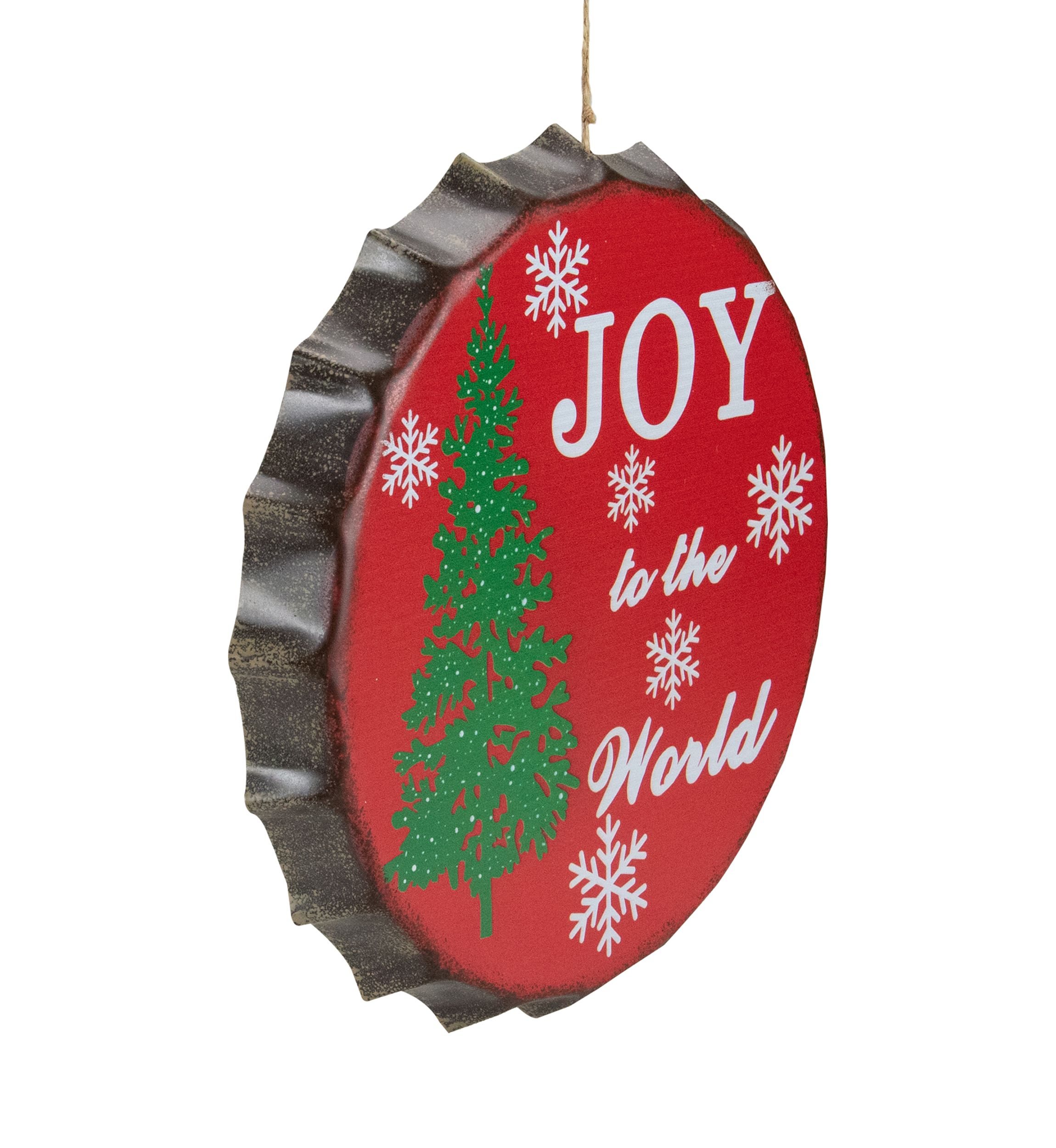 12Inch Red and Green Joy to the World Christmas Wall Decor