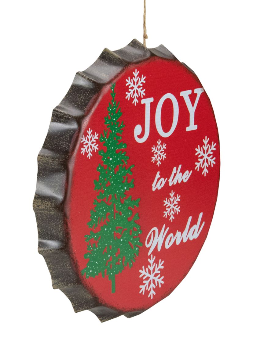 12Inch Red and Green Joy to the World Christmas Wall Decor