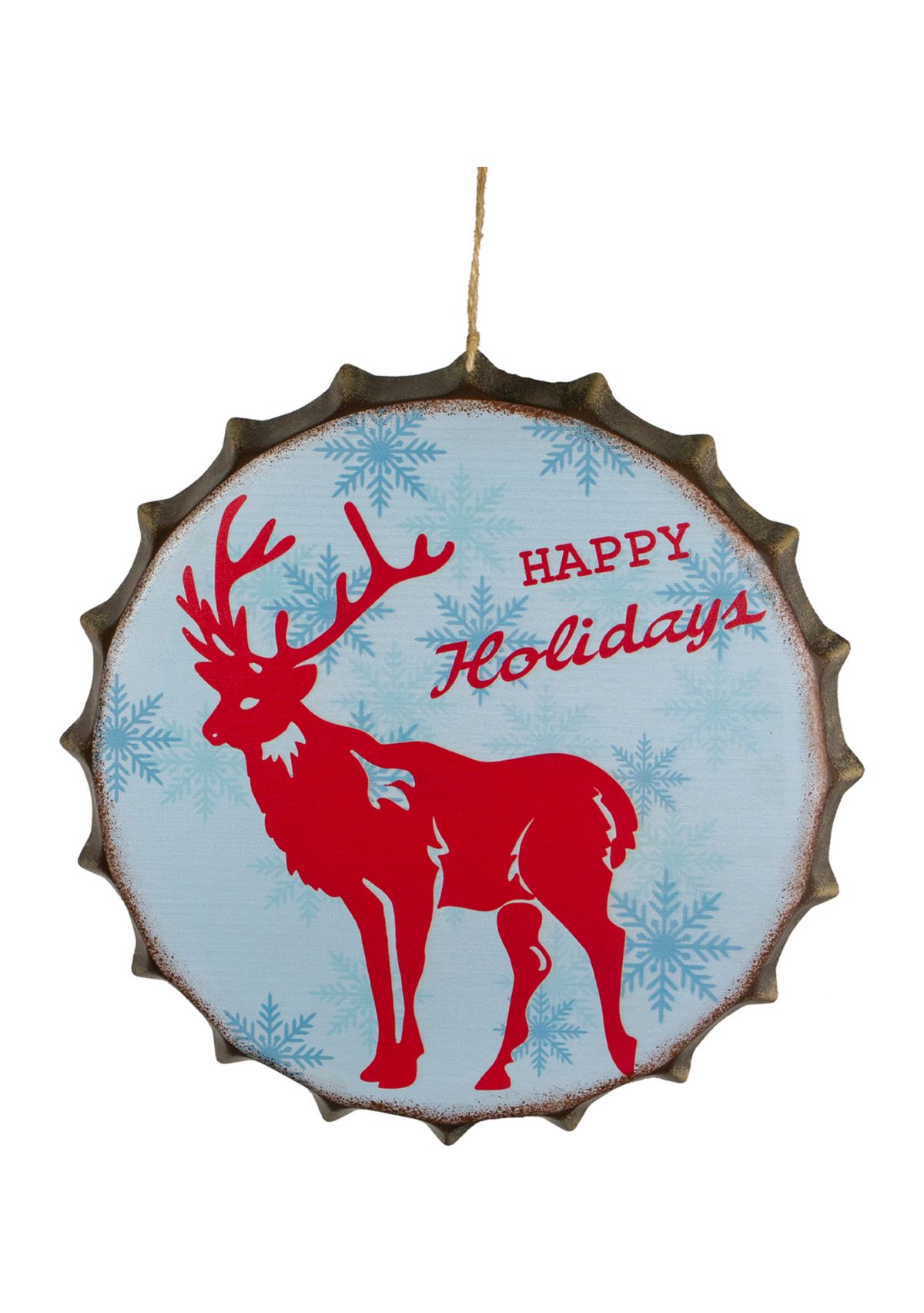 12Inch Blue and Red Happy Holidays Christmas Wall Decor