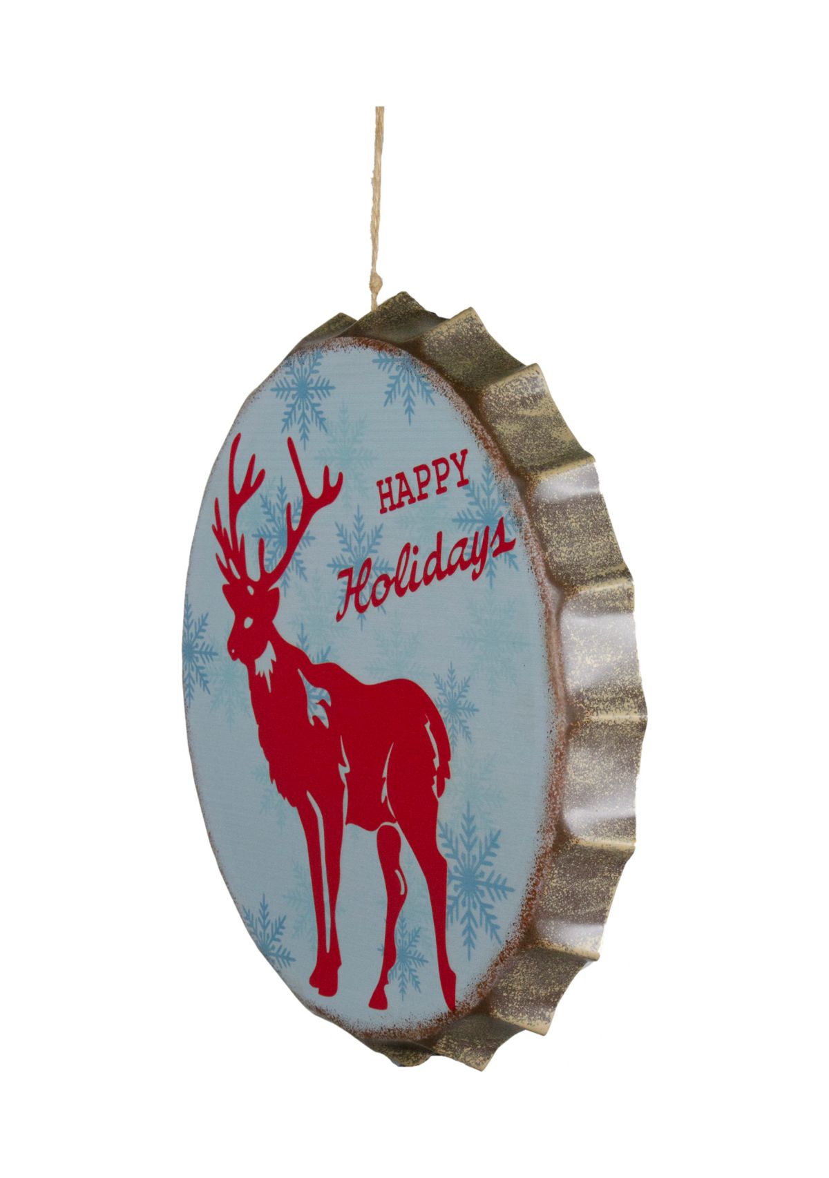 12Inch Blue and Red Happy Holidays Christmas Wall Decor