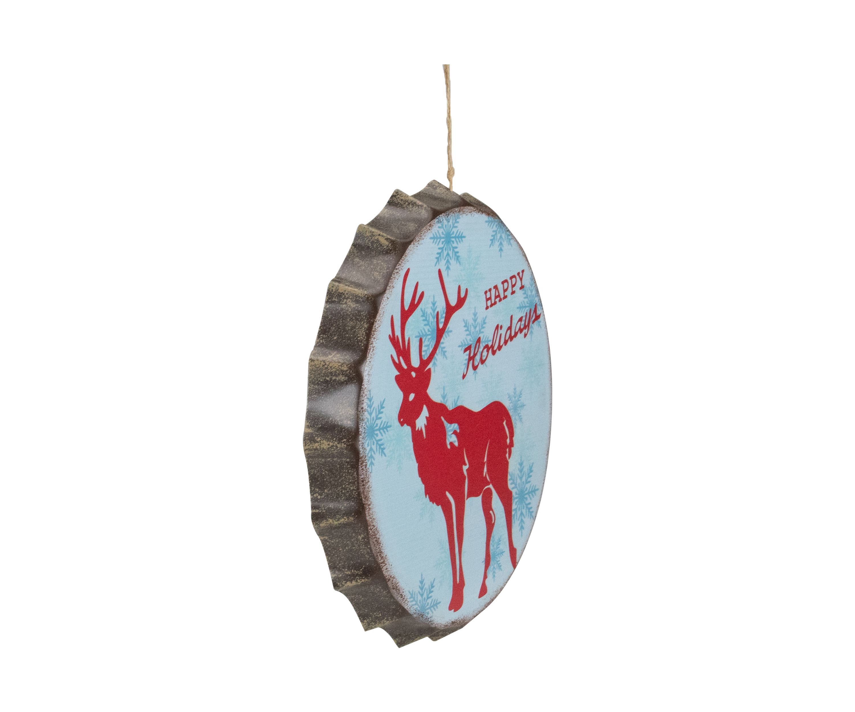12Inch Blue and Red Happy Holidays Christmas Wall Decor