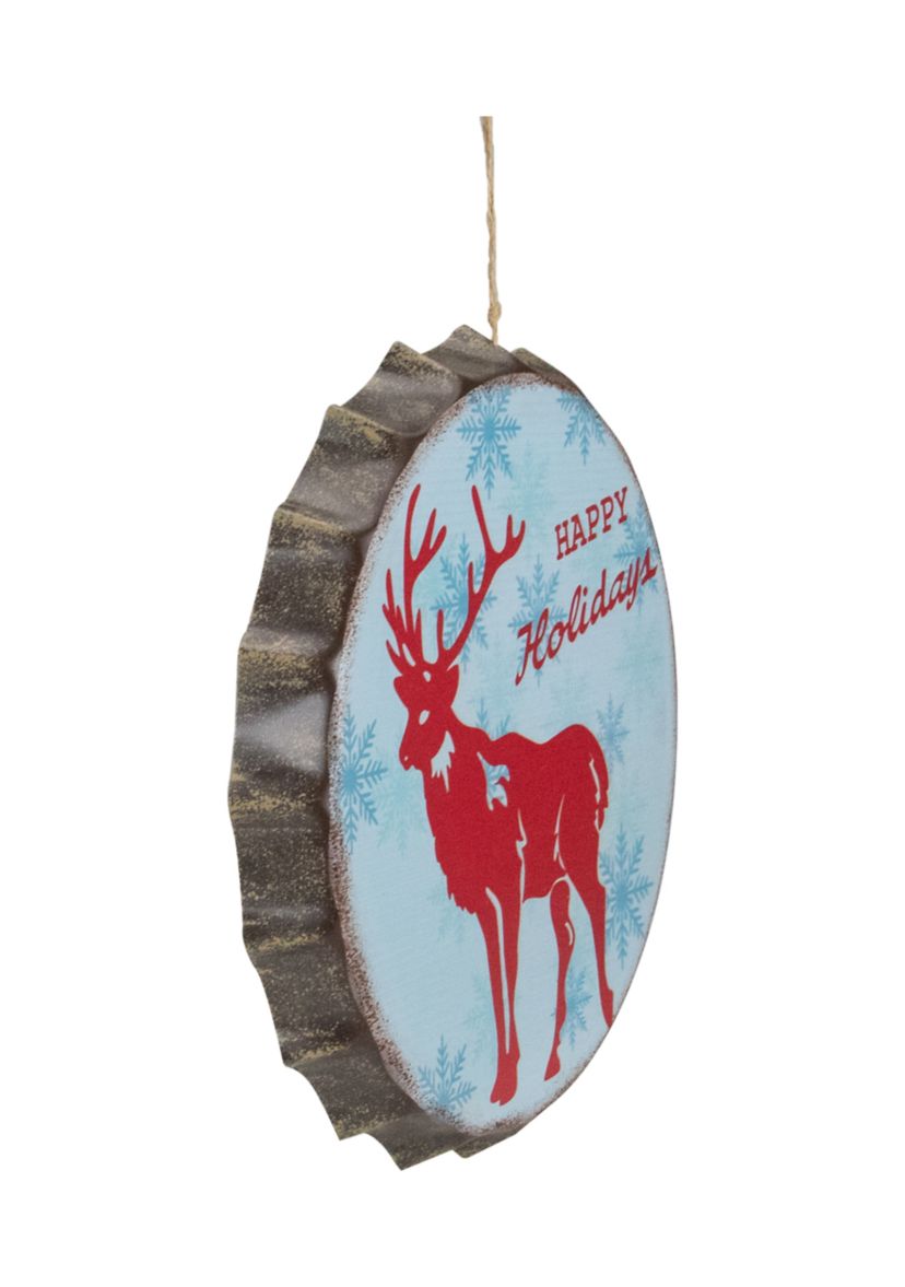 12Inch Blue and Red Happy Holidays Christmas Wall Decor